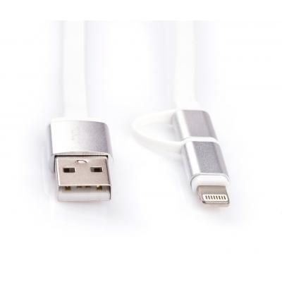 Дата кабель USB 2.0 AM to Micro 5P&amp;Lightning 1.0m Vinga (USBAMMICRO&amp;Lightning-1.0) (USBAMMICRO&amp;Lightning-1.0) | Зображення 3