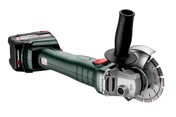 Шліфмашина кутова акумуляторна Metabo W 18 L 9-125, 125мм, Li-Power, 2*18В, 4Ач, 8500об/хв, М14, 2.3кг (602247510) | Зображення 1