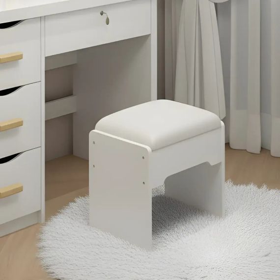 Туалетный столик с LED-зеркалом в форме сердца и пуфиком STL-MD 85 | Зображення 2