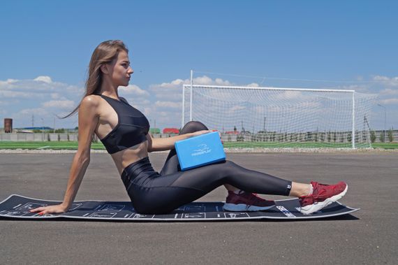 Блок для йоги Паверплей 4006 Yoga Brick Синий | Зображення 4