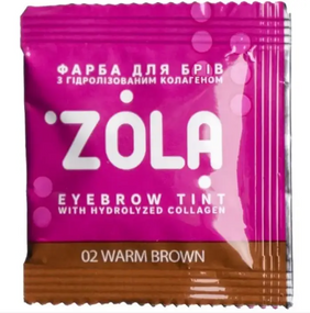 ZOLA Краска для бровей с коллагеном Eyebrow Tint With Collagen 5 ml 02 Warm Brown