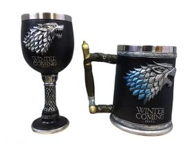 Подарунковий набір Кухоль Бокал 3D Гра Престолів Game Of Thrones Winter is Coming Stark Будинок Старків