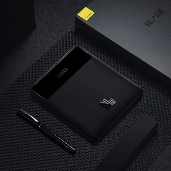 Зовнішній акумулятор Baseus Blade High Power Digital Display Quick Charge Power Bank 20000mAh 100W Black | Зображення 7