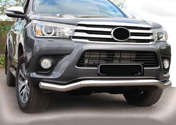 Передняя защита ST007 (нерж) для Toyota Hilux 2015-2024 гг