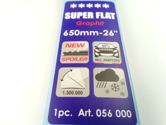 Щітка склоочисника "ALCA" SUPER FLAT 650-26", (056) без корпусу (ресничка) 1 шт. | Зображення 2