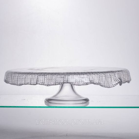 Тортівниця трансформер скляна на ножці, менажниця трансформер прозора скляна 64486-53 | Зображення 2