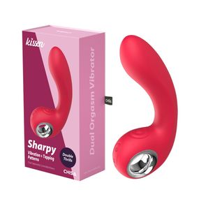 Вибратор для точки G Chisa Kissen Sharpy с функцией толчков для клитора, красный Sex Aura