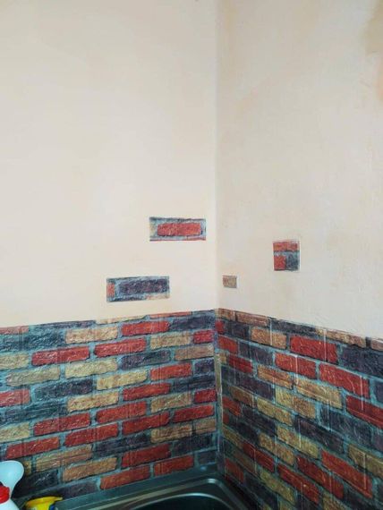 Самоклеюча декоративна 3D панель під бежево-коричневу цеглу катеринослав 700х770х5мм (047) SW-00000026 | Зображення 1