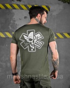 Тактична волога відводяща футболка ParaMedic олива ДЛ6506