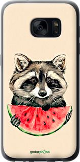 Чохол на Samsung Galaxy S7 G930F Єнотик з кавуном "4605t-106-2448"