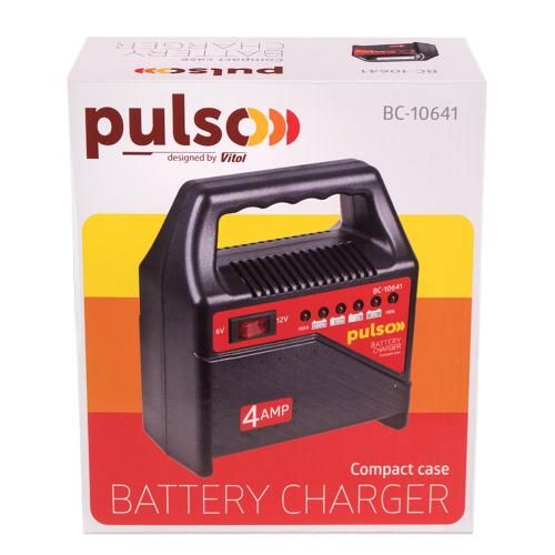 Зарядний пристрій PULSO BC-10641 6&12V/4A/10-60AHR/світлодіодн.індик. | Зображення 1