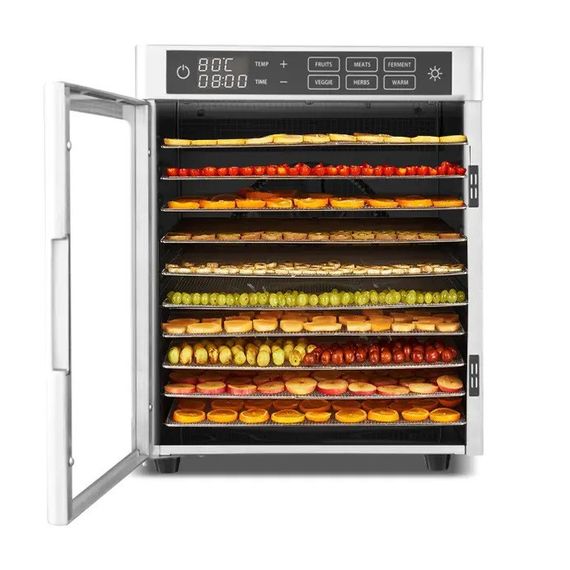 Дегидратор бытовой Tekhniko DH-10F-SS нержавеющая сталь (10 лотков 30*28 см) | Зображення 1