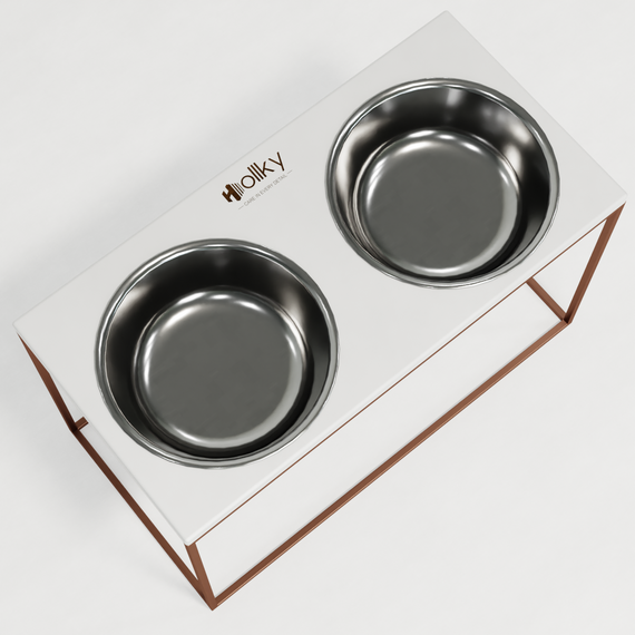 Миски на подставке для очень больших собак Hollky Base XXL40 (2 × 2,8 л) BXXL40-643240-GLWH | Зображення 6