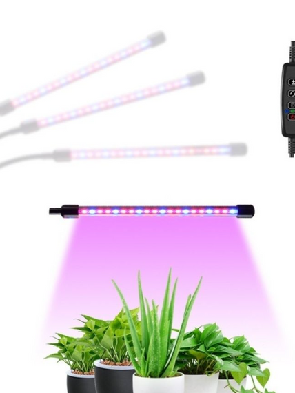 Ультрафиолетовая лампа для растений j22wl-03 LED LIGHT Полный спектр 3 головы LED | Зображення 4