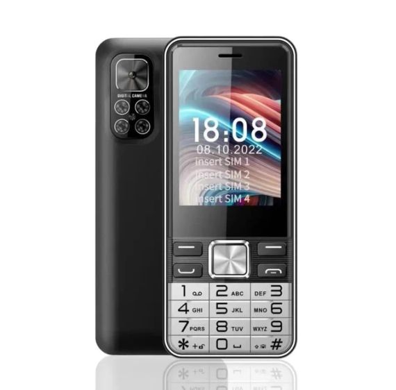 Кнопковий мобільний телефон на 4 сім карти AIEK s-mobile 5630 Black