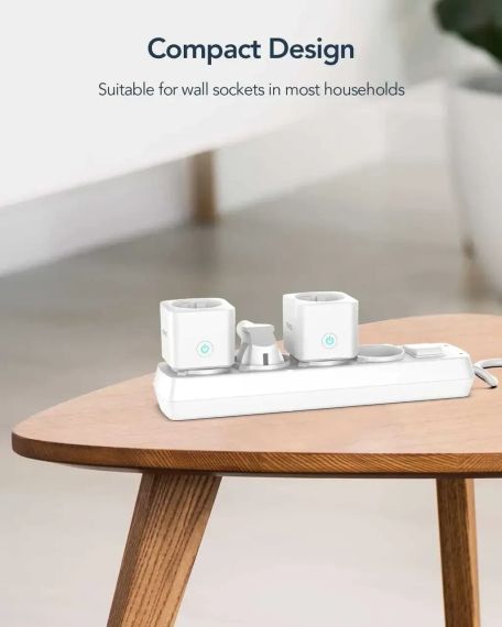 Розумні Wi-Fi розетки, набір GNCC GSP12 з моніторингом енергоспоживання 2 шт. | Зображення 2
