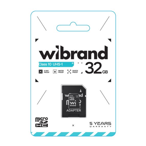 Карта Памяти Wibrand MicroSDHC 32gb UHS-1 10 Class & Adapter