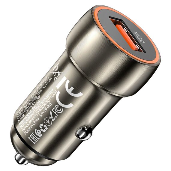 Набір АЗУ 12-24V HOCO Z46 + кабель Type-C, 1xUSB, 18W, кабель 1м, Black, Box | Зображення 2