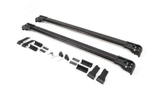 Поперечный багажник на интегрированые рейлинги WingBar (2 шт) Черный для Seat Altea 2004-2024 гг | Зображення 3