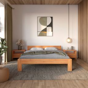 Двоспальне дерев&#039;яне ліжко Mebigrand Делі Вільха 160х200 см (MBG-3855)