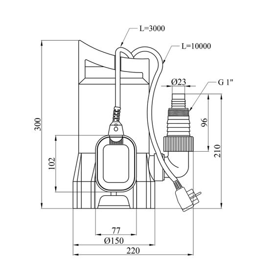 Насос дренажний Pumpman GS550 Нmax 8 м Qmax 9,3 куб.м 550 Вт (пластик) | Зображення 1