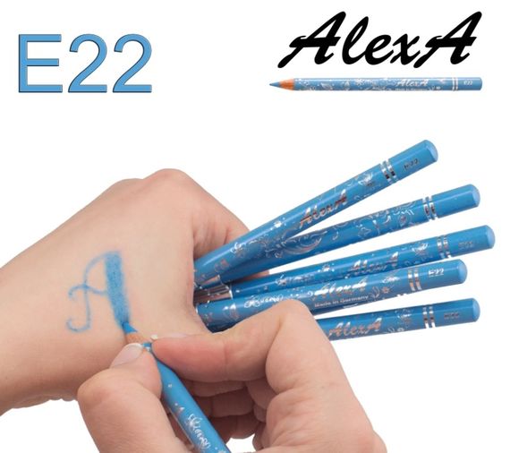Олівець для очей WoBs Alexa eye contour pencil - E22 блакитний (матовий) | Зображення 2