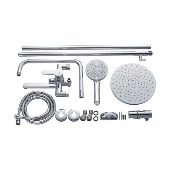 Душова система латунна універсальна Lidz Astra 1030 на три споживача (з виливом) (k35) LDAST1030CRM48086 Chrome | Зображення 9