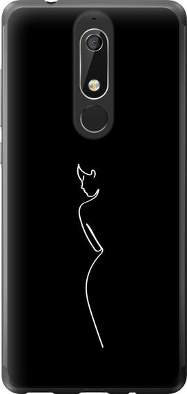 Чехол на Nokia 5.1 Силуэт1 "4590u-1529-17620"