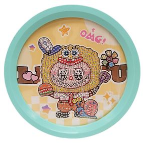 Дитячий набір алмазна мозаїка "Лабубу" YK-6532-13(Turquoise)