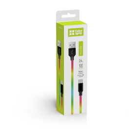 Кабель USB MicroUSB ColorWay CW-CBUM017-MC 2,4A 1м різнокольоровий