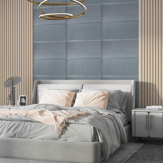 Панель 3D 700х700х4мм Срібний квадрат SW-00003257 | Зображення 4