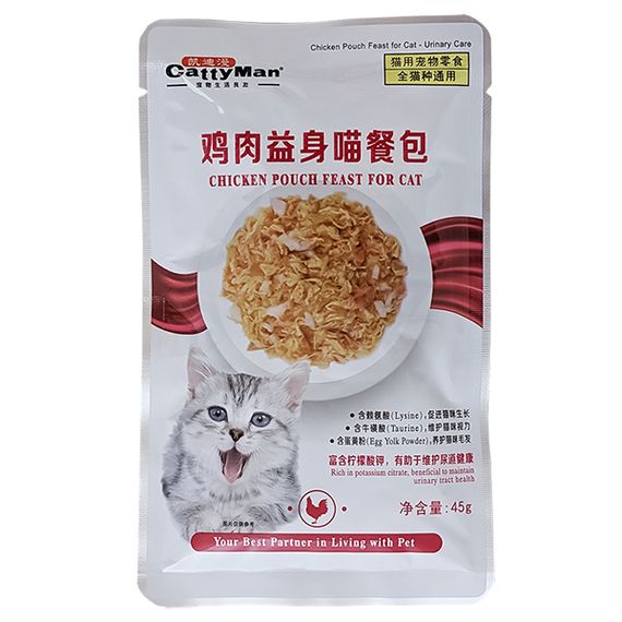 Корм CattyMan Urinary Care Chicken Feast влажный с макрелью для котов склонных к МКБ 45 гр