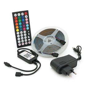 Комплект музичної світлодіодної стрічки 3528 RGB 5 метрів, 54Led, пульт, блок живлення, bluetooth, ip65