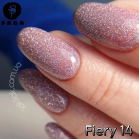 Светоотражающий гель-лак SAGA 14 Fiery 9мл