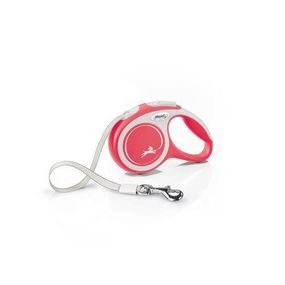 Рулетка Flexi New Comfort для собак, стрічка, розмір XS, 3 м (червона)