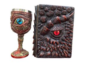 Подарунковий набір Келих 3D Око Blue і Блокнот 3D «Око Пламінного Дракона»