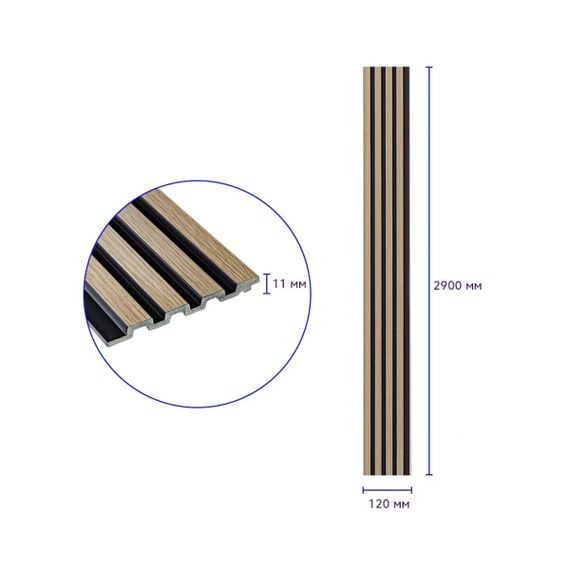 Декоративна PS рейка 2900*120*11мм (D) SW-00001738 | Зображення 2