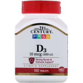 21st Century Витамин Д3 Vitamin D3 400 IU 100 tablets