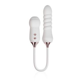 Пульсатор з вакуумним стимулятором KISTOY Cathy White на гнучкому з'єднанні sexstyle