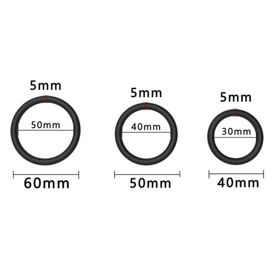 Набор из 3-х эрекционных колец EROSPACE MEN'S PLAY B7 sexstyle | Зображення 1