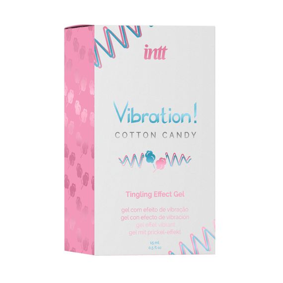 Рідкий вібратор Intt Vibration Cotton Candy (15 мл), густий гель, дуже смачний, діє до 30 хвилин | Зображення 1