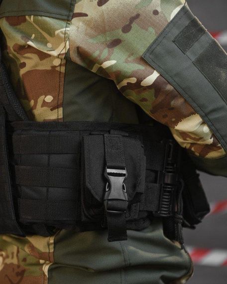 Тактическая плитоноска с четырьмя  точками быстрого сброса  Asdag  black  ВТ6796 | Зображення 7