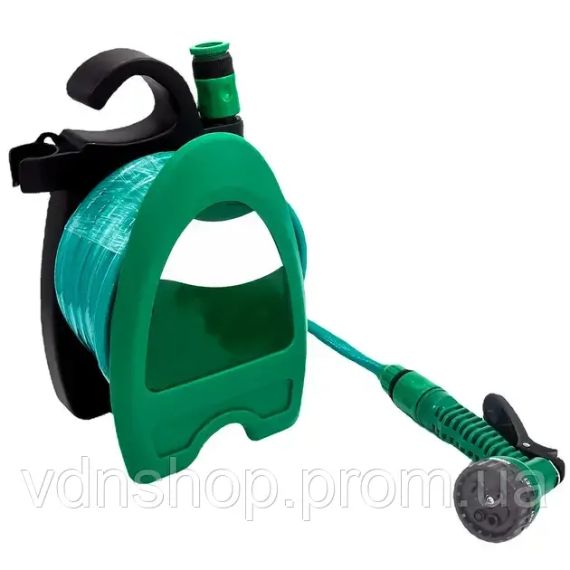 Набір поливальний шланг BlueBird BB-4208 10м на котушці пістолет з розпилювачем 7-ми режимний | Зображення 3