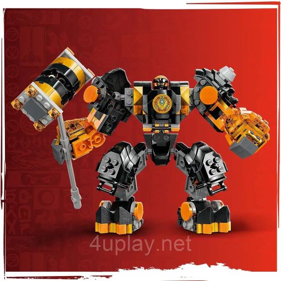 Конструктор LEGO Ninjago: Робот земной стихии Коула (Cole's Elemental Earth Mech) - Настраиваемая фигурка-трансформер | Зображення 4