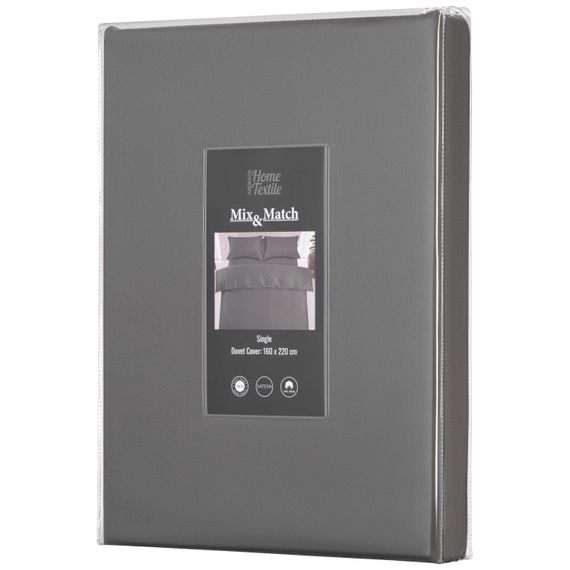 Підковдра Ardesto Mix&Match Premium, 160х220см, 100% бавовна, сатин, сірий (ART1622DVY) | Зображення 2