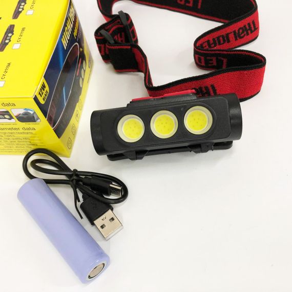 Ліхтар налобний акумуляторний PLD-2119C, Ліхтарик військовий світлодіодний налобний ліхтарик | Зображення 5