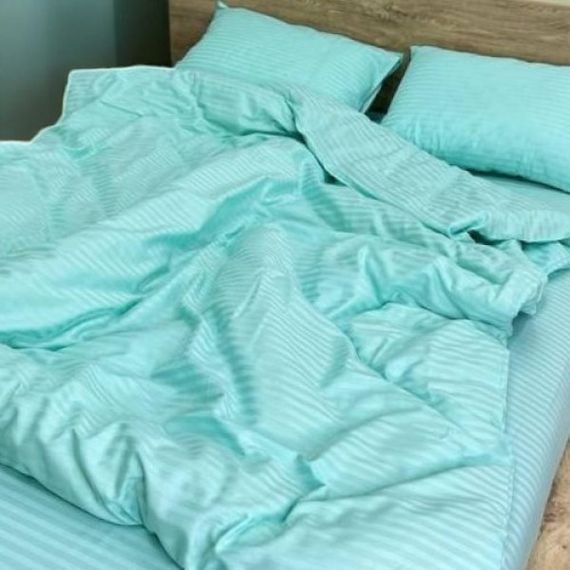 Комплект постільної білизни полуторний MakSon Elegant Mint, страйп-сатин, 100% бавовна (015-1145210С) | Зображення 6