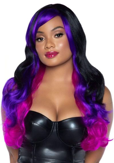 Leg Avenue Allure Multi Color Wig Black/Purple sexstyle