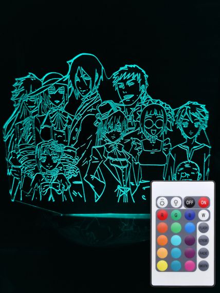 Акриловий світильник-нічник з пультом 16 кольорів Темний Дворецький tty-n000854