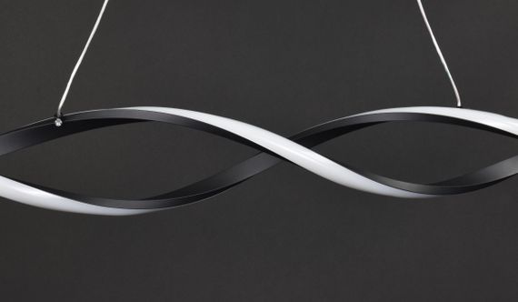 Люстра світлодіодна підвісна LED світильник для квартири на стелю лед 27328 Чорний 25-100х14х120 см. | Зображення 4